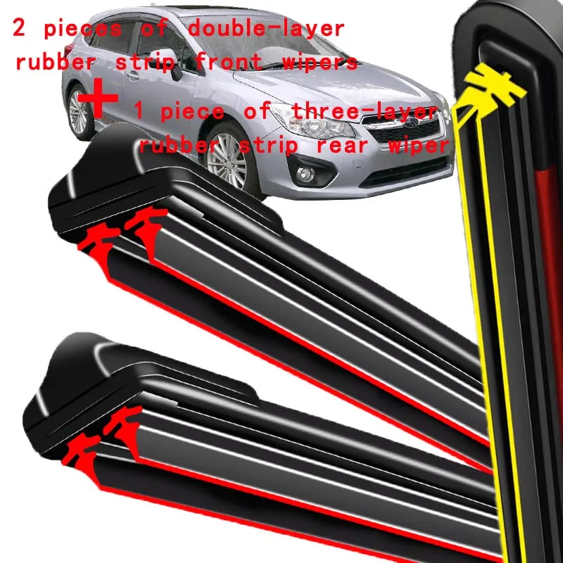 For Subaru Impreza GJ GP VA 2014-2016 2015 Wiper Front & Rear Wiper Blades Windshield Windscreen Window Brushes 26"+16"+14"
For Subaru Impreza GJ GP VA 2014-2016 2015 Wiper Front & Rear Wiper Blades Windshield Windscreen Window Brushes 26"+16"+14"