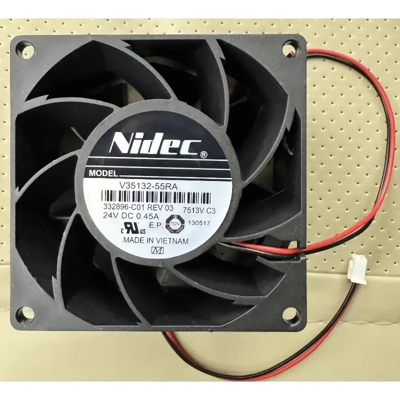 New Cooler Fan for NIDEC V35132-55RA 8038 8CM 24V 0.45A Inverter Cooling Fan 80*80*38MM
New Cooler Fan for NIDEC V35132-55RA 8038 8CM 24V 0.45A Inverter Cooling Fan 80*80*38MM