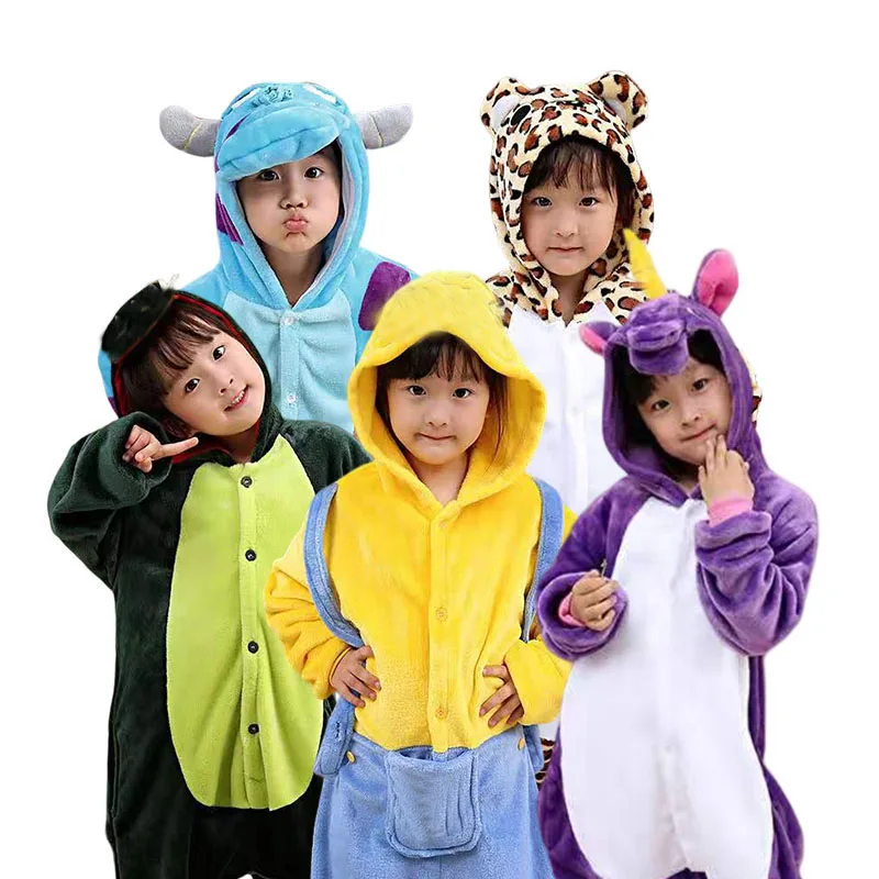 

Kids Onesie Kigurumi Children Full Length Pajama Cartoon Girls Boys One-Piece Pyjamas Animal Jumpsuit Halloween Cosplay Costume