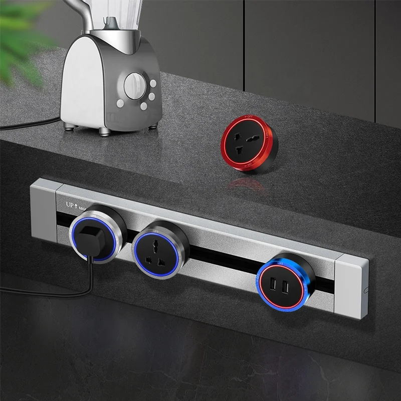 Electrical Extension Wall Mounted Power Track Socket P2 Series Surface Rail 60cm 80cm 100cm Track Outlet with LED light Adapters
Electrical Extension Wall Mounted Power Track Socket P2 Series Surface Rail 60cm 80cm 100cm Track Outlet with LED light Adapters