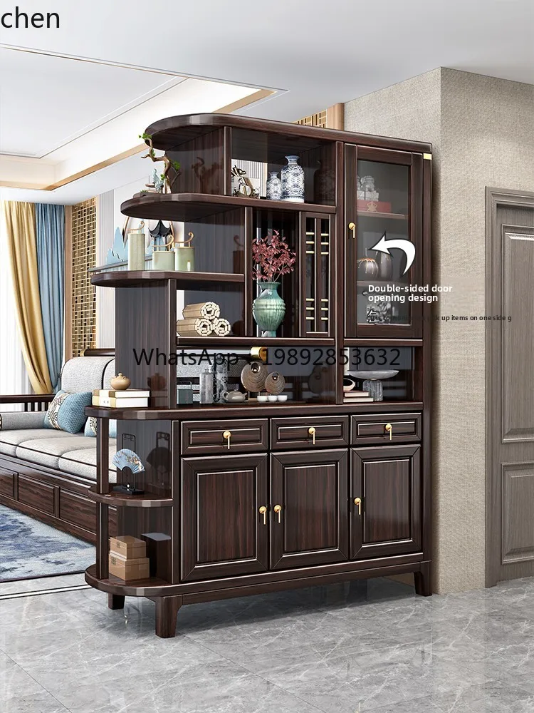 Solid Wood Entryway Cabinet Purple Sandalwood Living Room Double-Sided Screen Partition Cabinet
Solid Wood Entryway Cabinet Purple Sandalwood Living Room Double-Sided Screen Partition Cabinet
