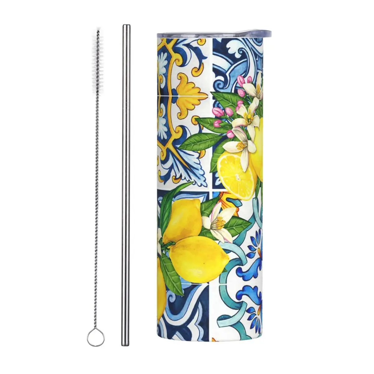 Яркая средиземноморская сицилийская плитка с цитрусовыми лимонами, стаканы из нержавеющей стали, термохолодные чашки, соломинки с крышкой, 20 унций
Яркая средиземноморская сицилийская плитка с цитрусовыми лимонами, стаканы из нержавеющей стали, термохолодные чашки, соломинки с крышкой, 20 унций