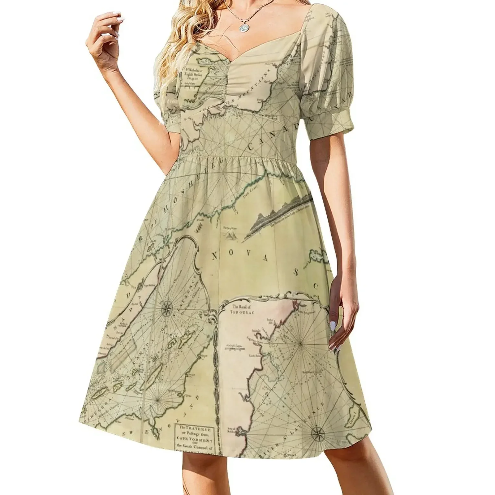 Map of the Saint Lawrence River (1771) Short-Sleeved Dress chic and elegant evening dress elegant dresses for women Dress
Map of the Saint Lawrence River (1771) Short-Sleeved Dress chic and elegant evening dress elegant dresses for women Dress