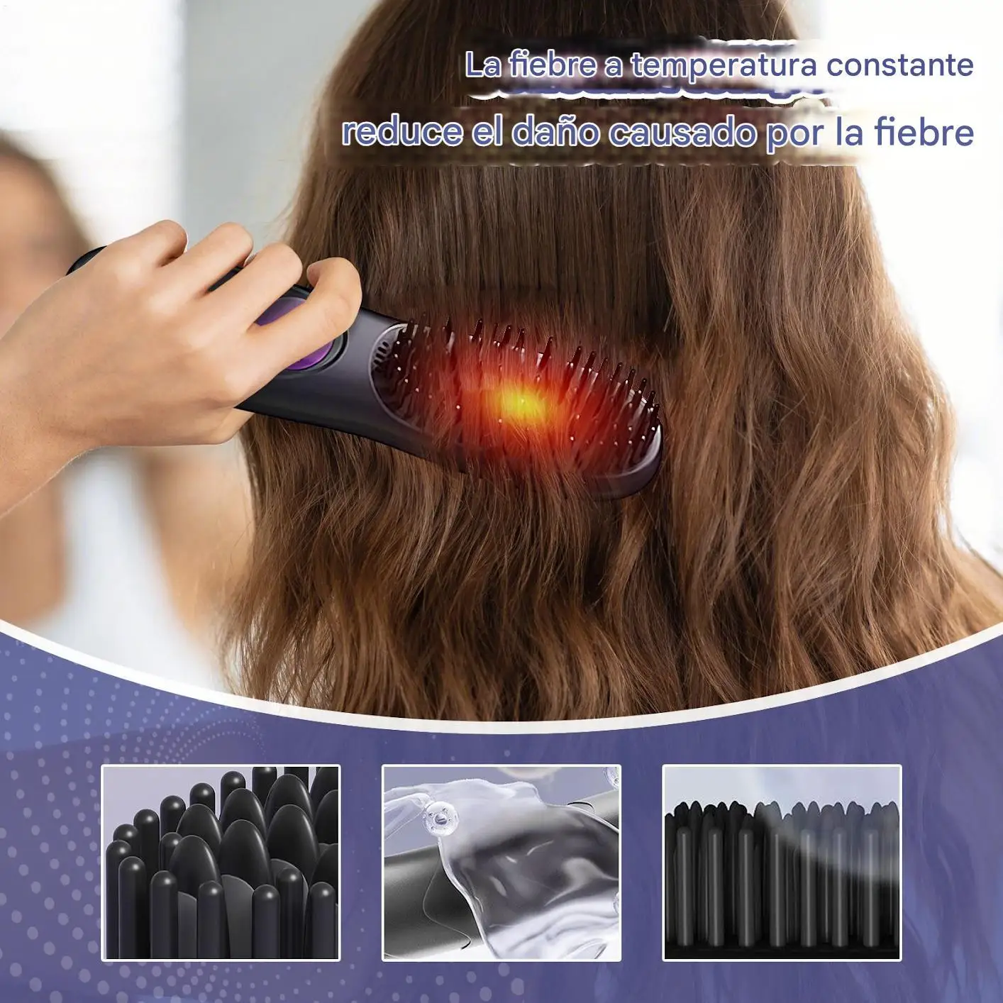 Трехуровневая перезаряжаемая расческа-выпрямитель с USB-зарядкой, портативная беспроводная терморасческа для ежедневного использования
Трехуровневая перезаряжаемая расческа-выпрямитель с USB-зарядкой, портативная беспроводная терморасческа для ежедневного использования