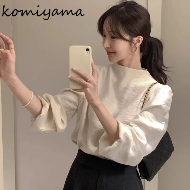 Stand Collar Blusas Mujer Korean Simple Temperament Shirts & Blouses Loose Casual Women Clothing All-match Zip Camisas Ropa
Stand Collar Blusas Mujer Korean Simple Temperament Shirts & Blouses Loose Casual Women Clothing All-match Zip Camisas Ropa