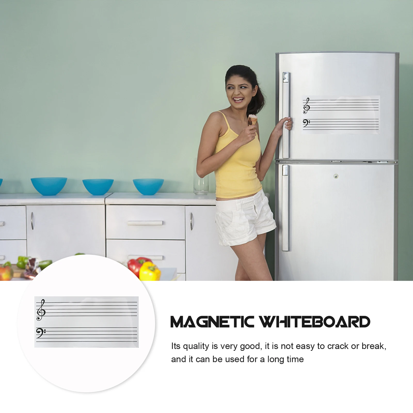PVC Magnetic Note Stickers Reusable Whiteboard Music Teaching Tool Fridge Magnets Decor Staff Notes Learning Aid File
PVC Magnetic Note Stickers Reusable Whiteboard Music Teaching Tool Fridge Magnets Decor Staff Notes Learning Aid File