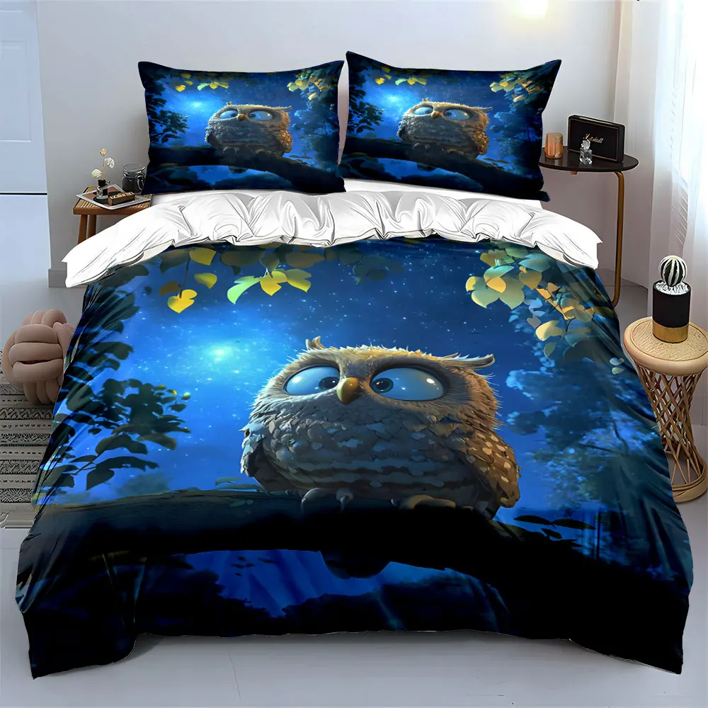 Night Owl Decorative Three-Piece Set Soft Skin-Friendly Bedding Set Includes 1 Duvet Cover And 2 Pillowcase, Gift
Night Owl Decorative Three-Piece Set Soft Skin-Friendly Bedding Set Includes 1 Duvet Cover And 2 Pillowcase, Gift