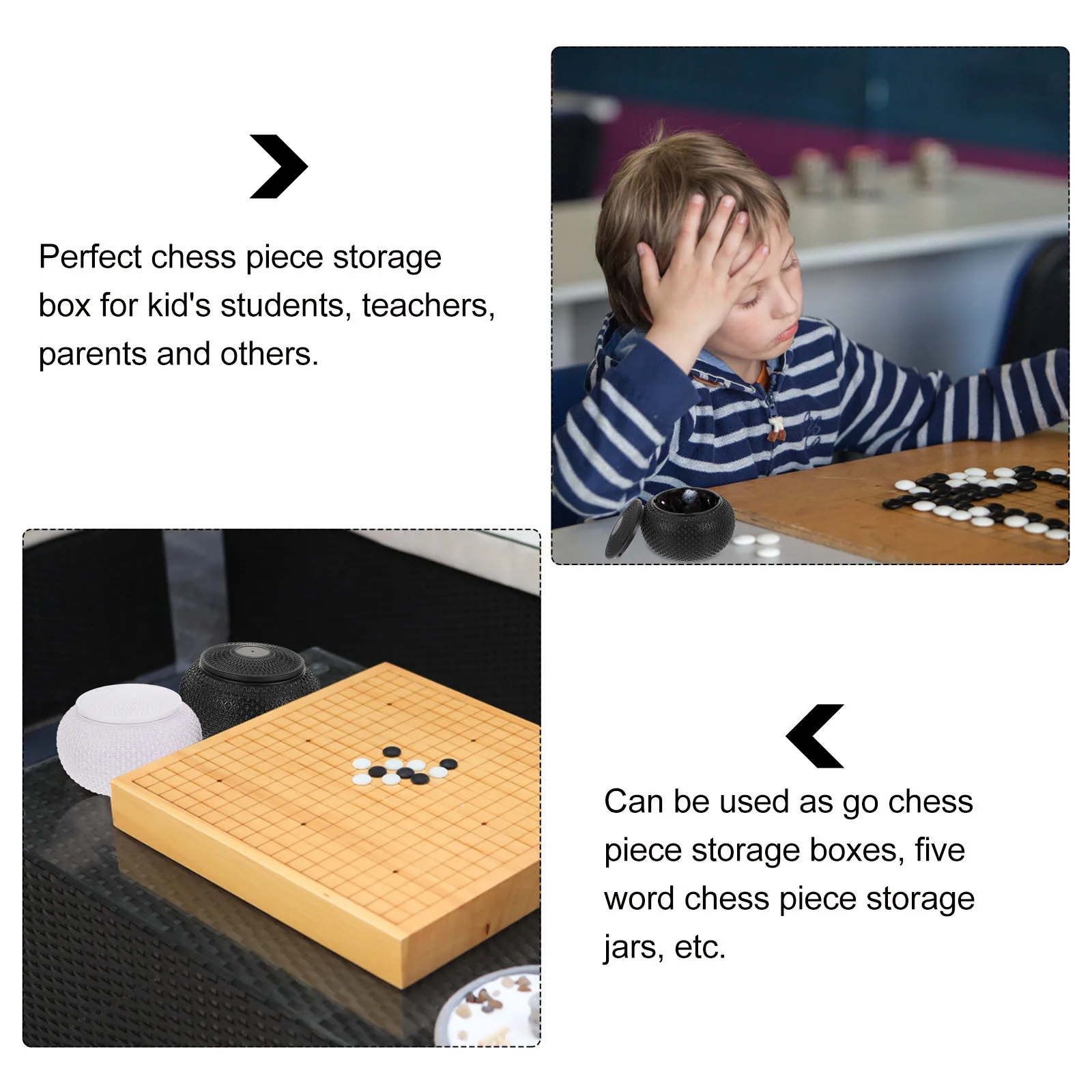 2Pcs Go Chess Piece Storage Box Sturdy Durable Plastic Organizer Portable Chess Piece Container Practical Storage Holder
2Pcs Go Chess Piece Storage Box Sturdy Durable Plastic Organizer Portable Chess Piece Container Practical Storage Holder