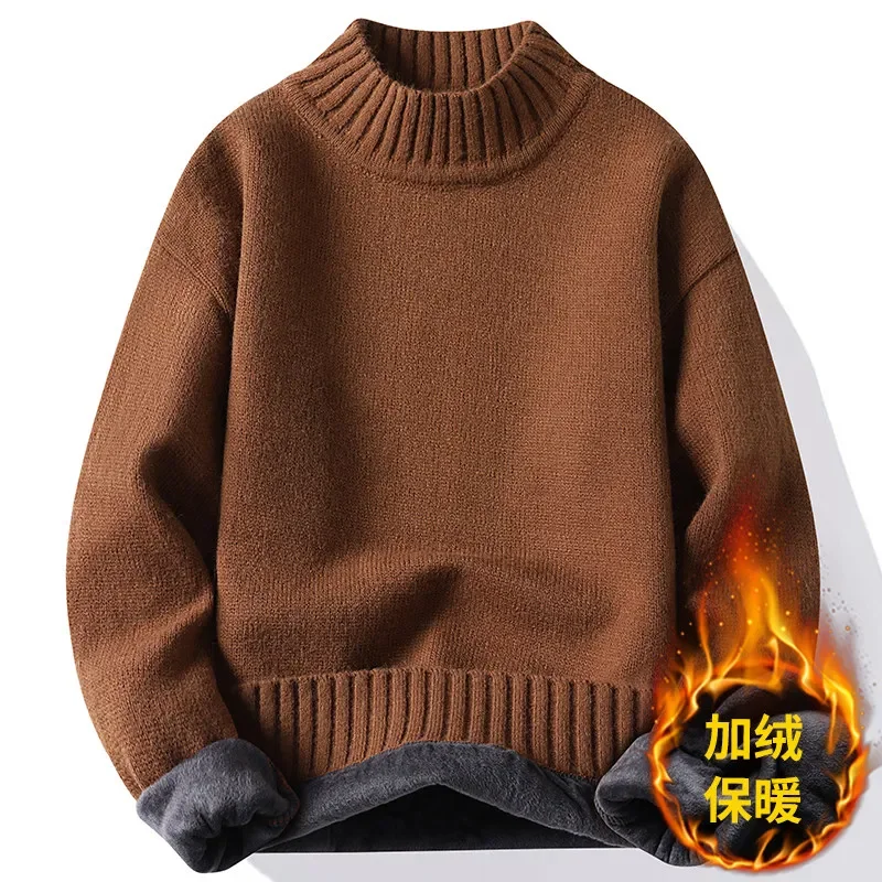 Men Mock Neck Turtlenecks Pullovers New Winter Fleece Warm Knitted Sweaters Good Quality Male Solid Outwear Casual Sweaters 3XL
Men Mock Neck Turtlenecks Pullovers New Winter Fleece Warm Knitted Sweaters Good Quality Male Solid Outwear Casual Sweaters 3XL