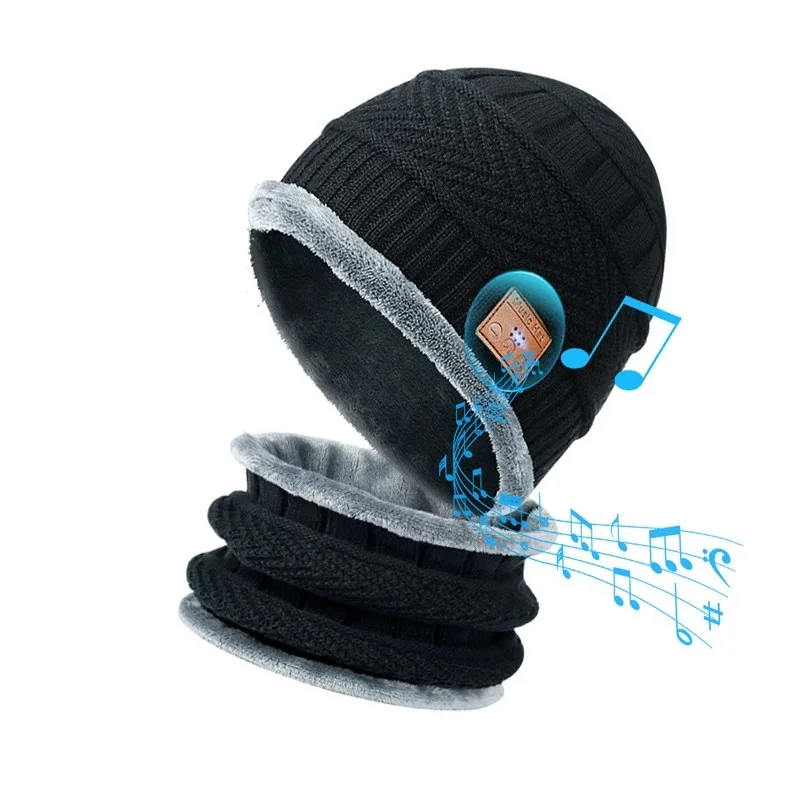 Winter Warmer Hat and Scarf Set with Built-in Headphones Bluetooth Knit Cap Scarf Combo Fleece-Lined Earphone Neck Warmer
Winter Warmer Hat and Scarf Set with Built-in Headphones Bluetooth Knit Cap Scarf Combo Fleece-Lined Earphone Neck Warmer