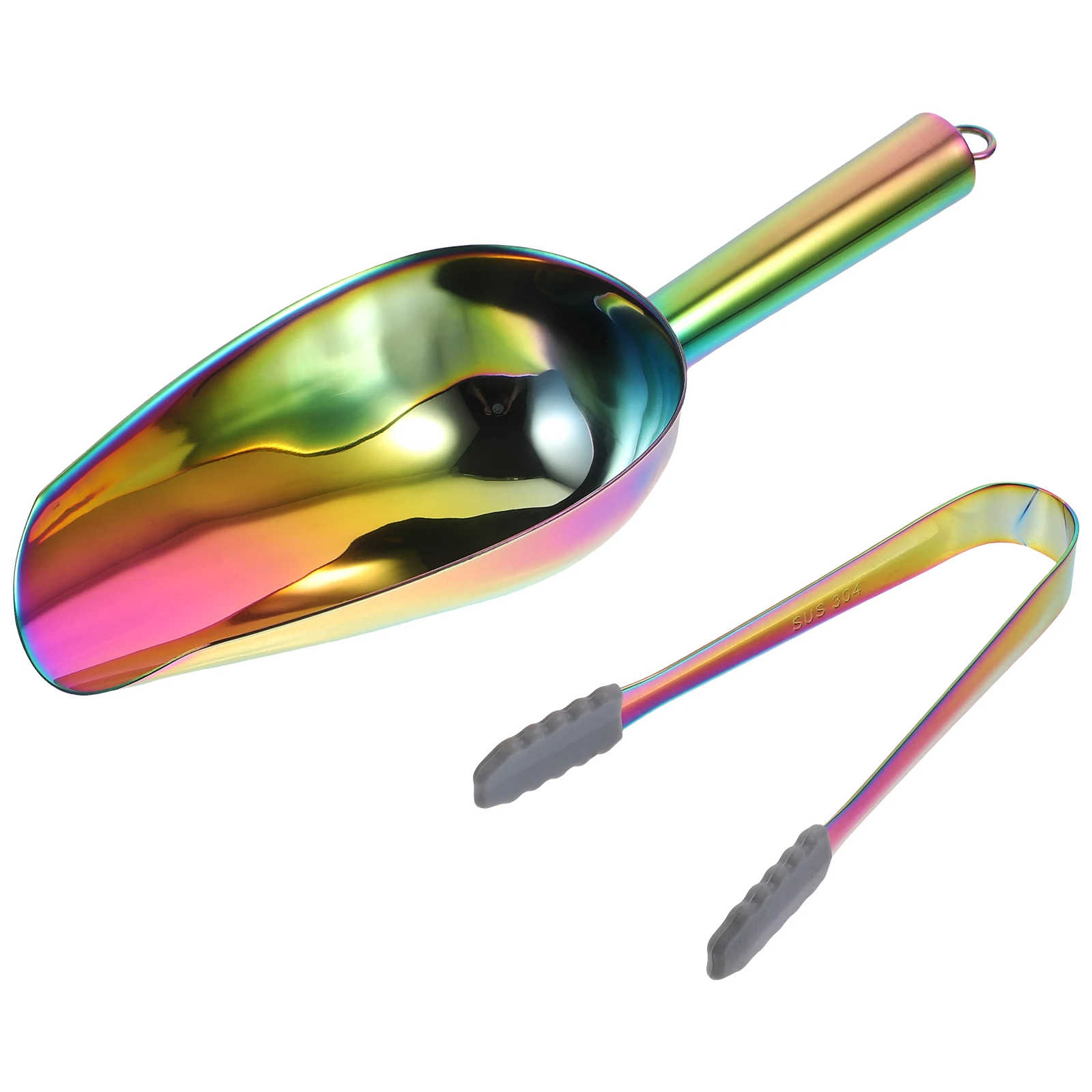 1 set Stainless Steel Ice Tongs Set Silicone Head Coffee Cube Sugar Ergonomic Anti-Slip Kitchen Bar Tool Food Scoop Rice Shovel
1 set Stainless Steel Ice Tongs Set Silicone Head Coffee Cube Sugar Ergonomic Anti-Slip Kitchen Bar Tool Food Scoop Rice Shovel