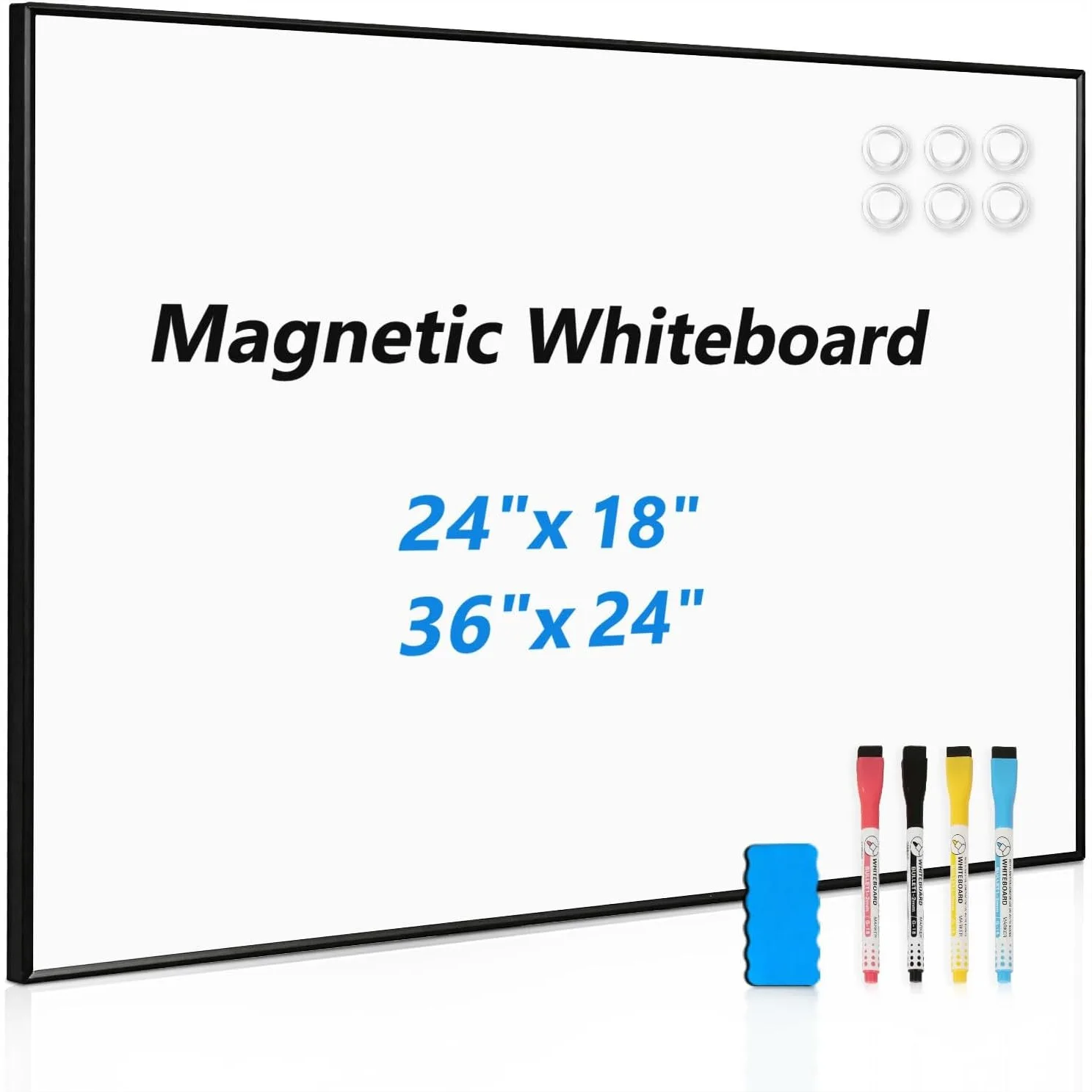 36x24 Large Dry Erase Whiteboard, Wall Hanging Magnetic Board with Aluminum Frame for Home Office School Kitchen
36x24 Large Dry Erase Whiteboard, Wall Hanging Magnetic Board with Aluminum Frame for Home Office School Kitchen