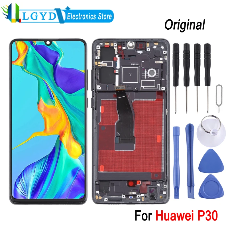 Original OLED LCD Screen For Huawei P30 Phone Dispaly and Digitizer Full Assembly Replacement With Frame
Original OLED LCD Screen For Huawei P30 Phone Dispaly and Digitizer Full Assembly Replacement With Frame