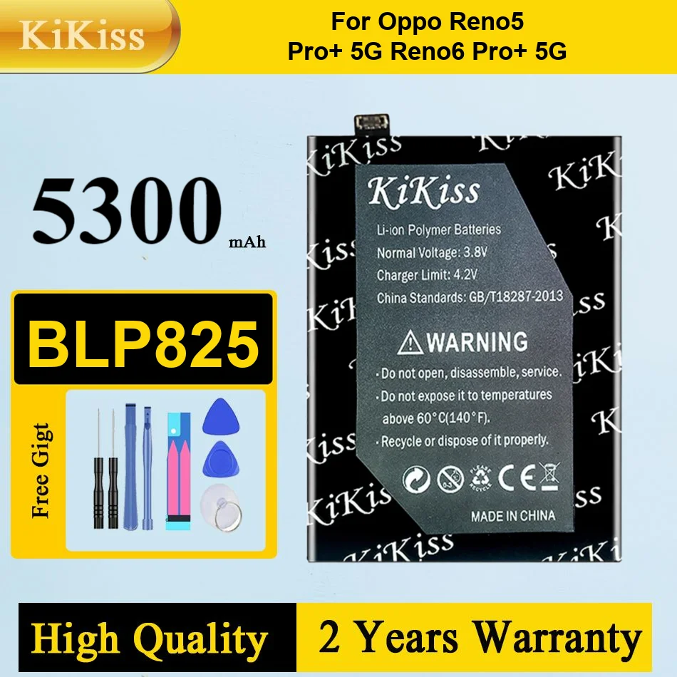 Мощный аккумулятор KiKiss 5300 мАч BLP825 для OPPO Reno 5/6 Pro+ reno6 pro+ reno5 pro+ 5G
Мощный аккумулятор KiKiss 5300 мАч BLP825 для OPPO Reno 5/6 Pro+ reno6 pro+ reno5 pro+ 5G