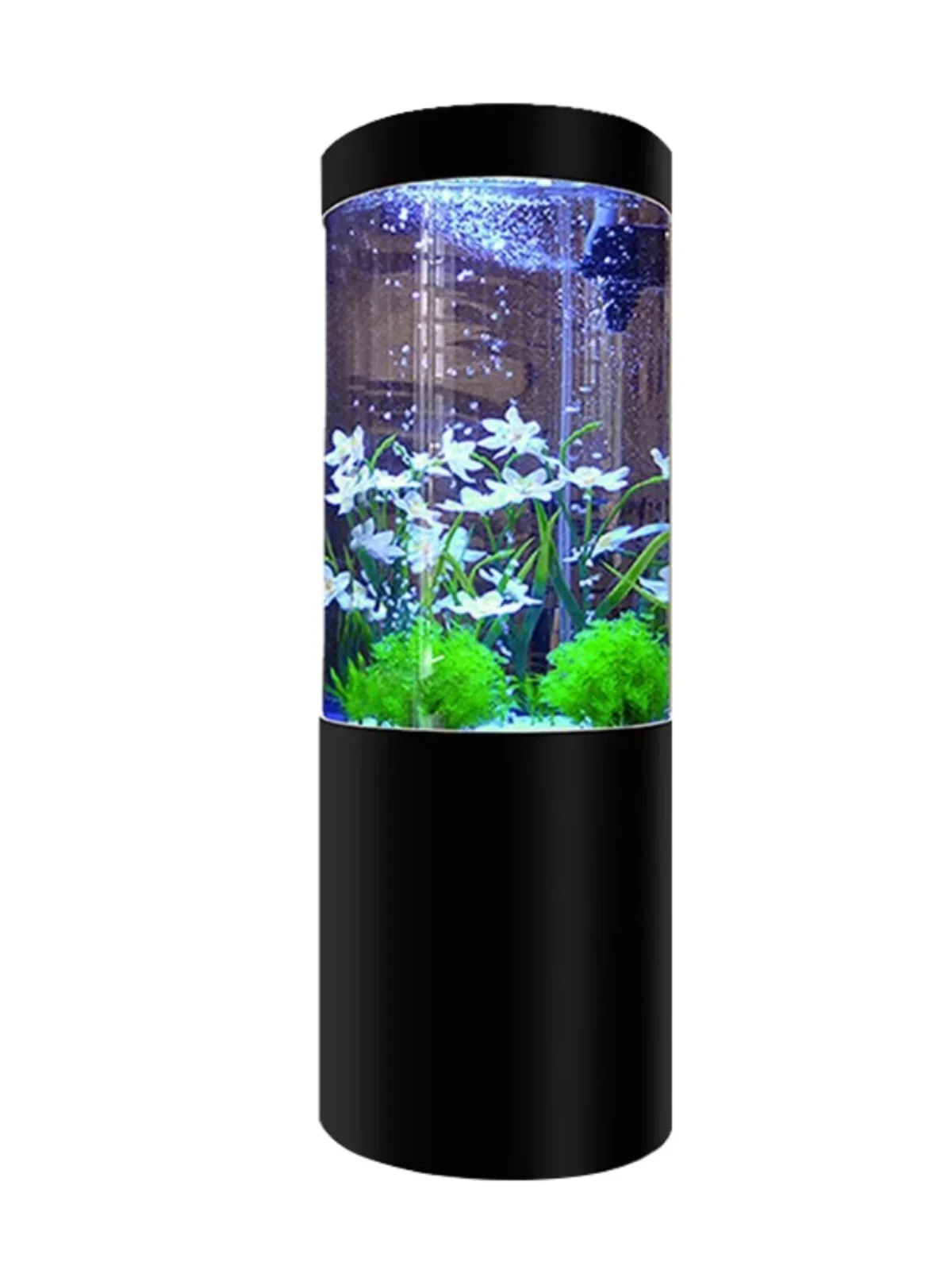 Large floor standing bottom filtration water free aquarium with cylindrical glass fish tank living room
Large floor standing bottom filtration water free aquarium with cylindrical glass fish tank living room