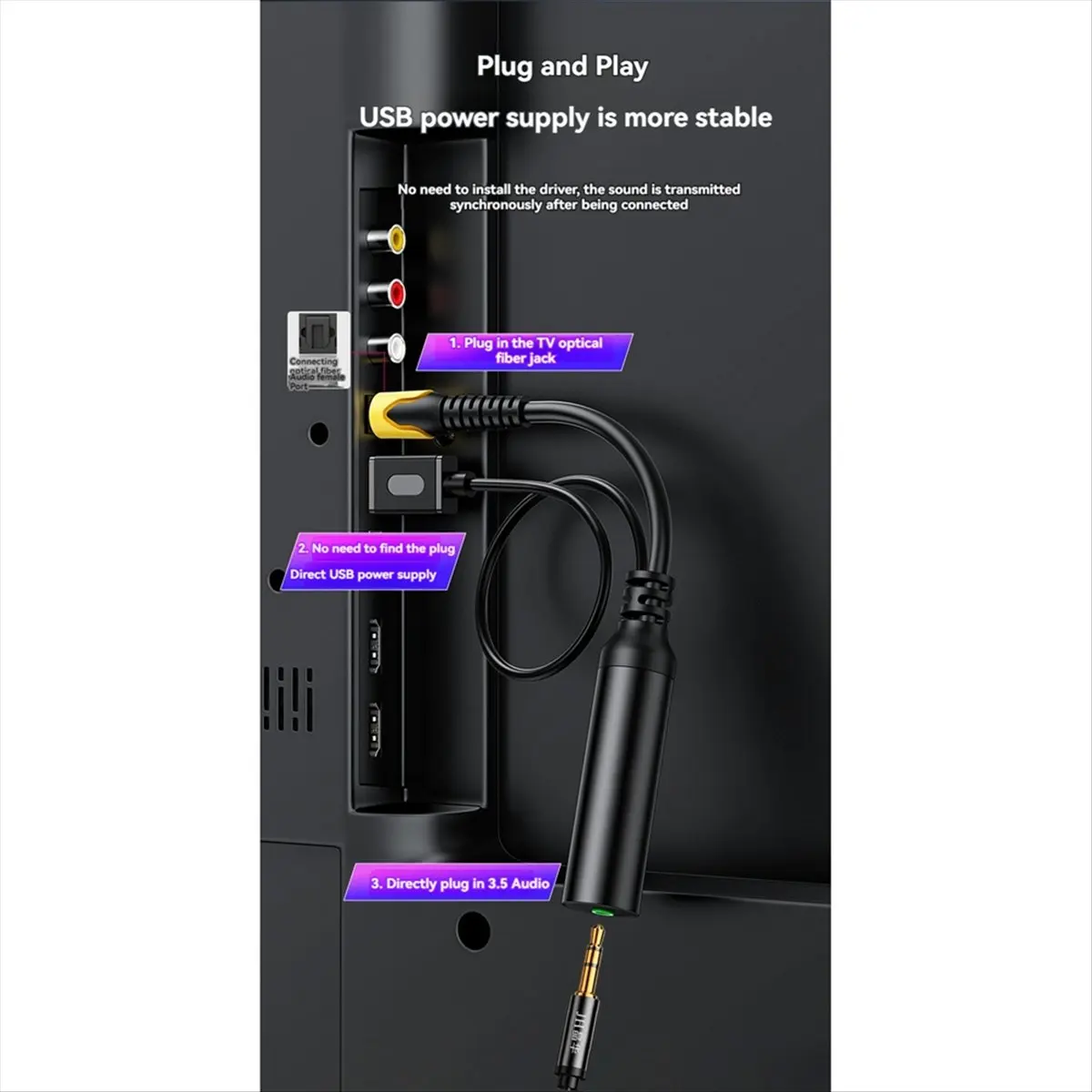 (A23G) USB Digital Fiber Optical Audio Cable Square Port SPDIF to 3.5mm Audio Converter for Connection to Audio Amplifier
(A23G) USB Digital Fiber Optical Audio Cable Square Port SPDIF to 3.5mm Audio Converter for Connection to Audio Amplifier