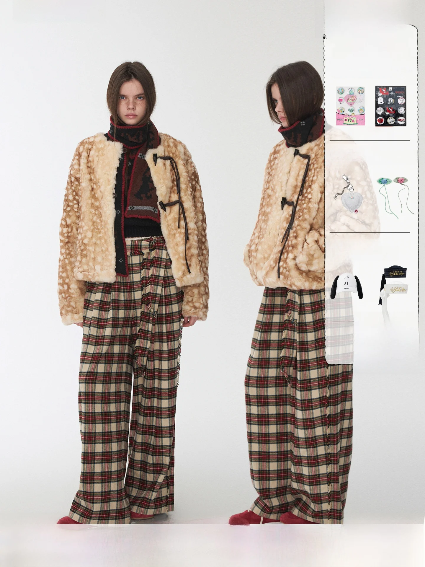 1JINN STUDIO American Retro Red Plaid Fleece Wide Leg Pants Women's High Waist Loose Drapey Long Trousers Casual Cotton Pants
1JINN STUDIO American Retro Red Plaid Fleece Wide Leg Pants Women's High Waist Loose Drapey Long Trousers Casual Cotton Pants