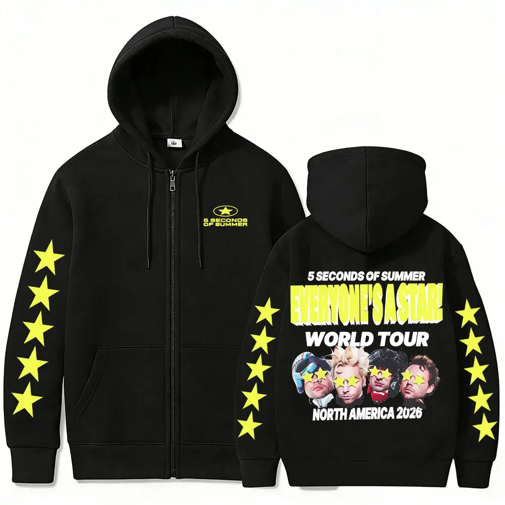 Punk Rock Band 5 Seconds of Summer Everyone's A Star World Tour 2026 Zipper Hoodies Men Women Casual Fleece Cotton Zip Up Jacket
Punk Rock Band 5 Seconds of Summer Everyone's A Star World Tour 2026 Zipper Hoodies Men Women Casual Fleece Cotton Zip Up Jacket