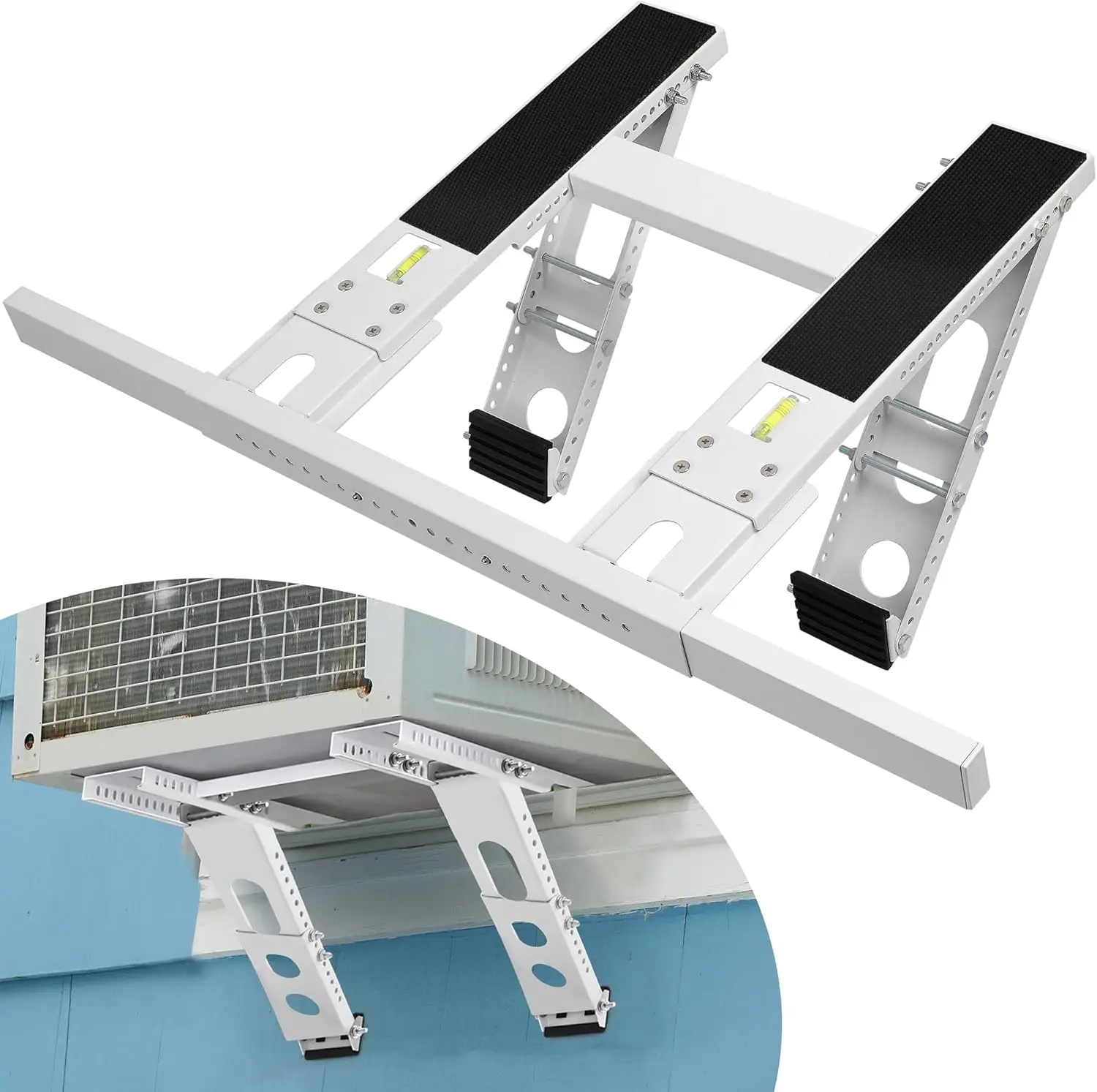 Adjustable Window AC Bracket, Heavy Steel Air Conditioner Support for Single/Double-Hung Windows, No Drilling, Holds 220lbs
Adjustable Window AC Bracket, Heavy Steel Air Conditioner Support for Single/Double-Hung Windows, No Drilling, Holds 220lbs