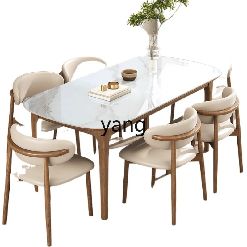 LTT solid wood light luxury rock slab dining table modern simple small apartment household dining table
LTT solid wood light luxury rock slab dining table modern simple small apartment household dining table