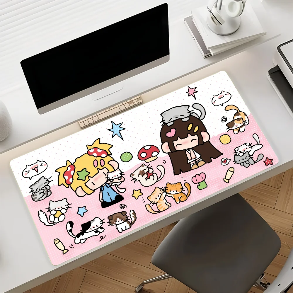 Cute Girl and Cat Mouse Pad Large Non-Slip Waterproof Mat Stitched Edge Keyboard Pad for Gaming Daily Office
Cute Girl and Cat Mouse Pad Large Non-Slip Waterproof Mat Stitched Edge Keyboard Pad for Gaming Daily Office