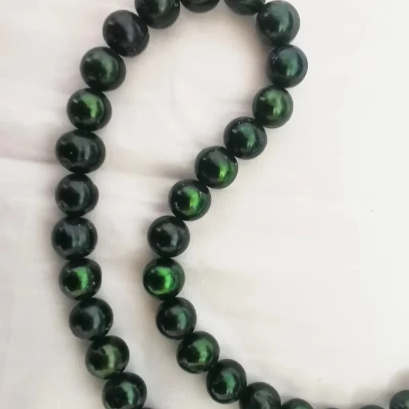 Real 9-10mm Dark Green Pearl Necklace, Free Shipping, Fashion Jewelry for Daily Wear Sterling Silver 925
Real 9-10mm Dark Green Pearl Necklace, Free Shipping, Fashion Jewelry for Daily Wear Sterling Silver 925