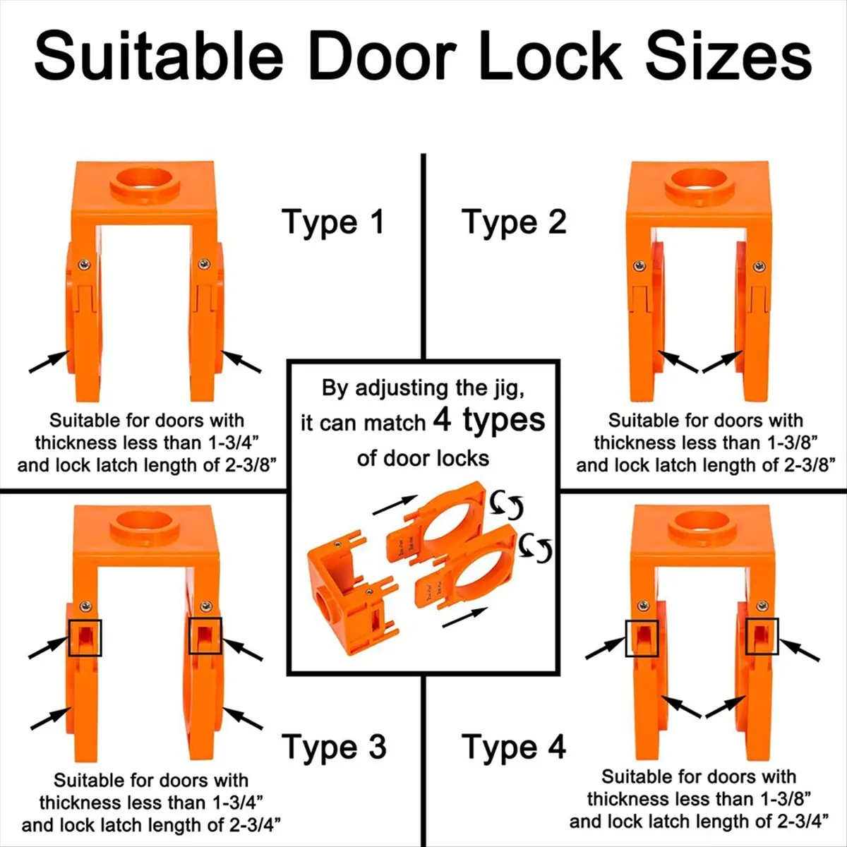 A58Z Door Lock Installation Kit with 1 Inch Hole Saw & 2-1/8 Inch Hole Saw and Jig, for Drilling Wood and Metal Door
A58Z Door Lock Installation Kit with 1 Inch Hole Saw & 2-1/8 Inch Hole Saw and Jig, for Drilling Wood and Metal Door