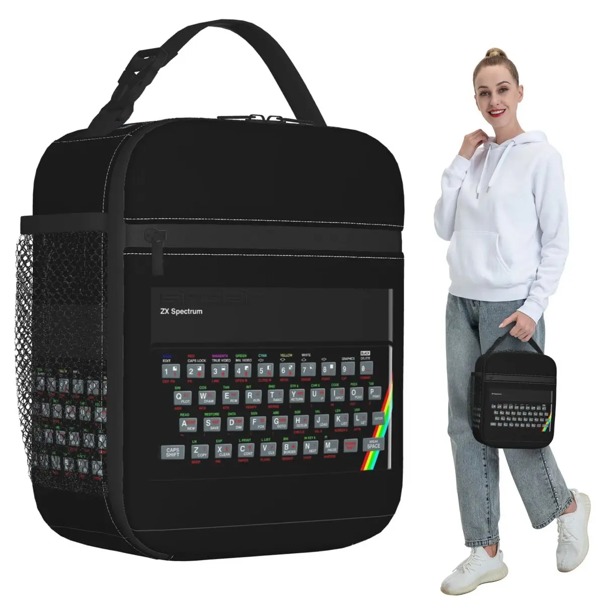 Изолированная сумка для обеда ZX Spectrum для детей, школьный холодильник, термокоробка для еды, портативная сумка для обеда, контейнер
Изолированная сумка для обеда ZX Spectrum для детей, школьный холодильник, термокоробка для еды, портативная сумка для обеда, контейнер