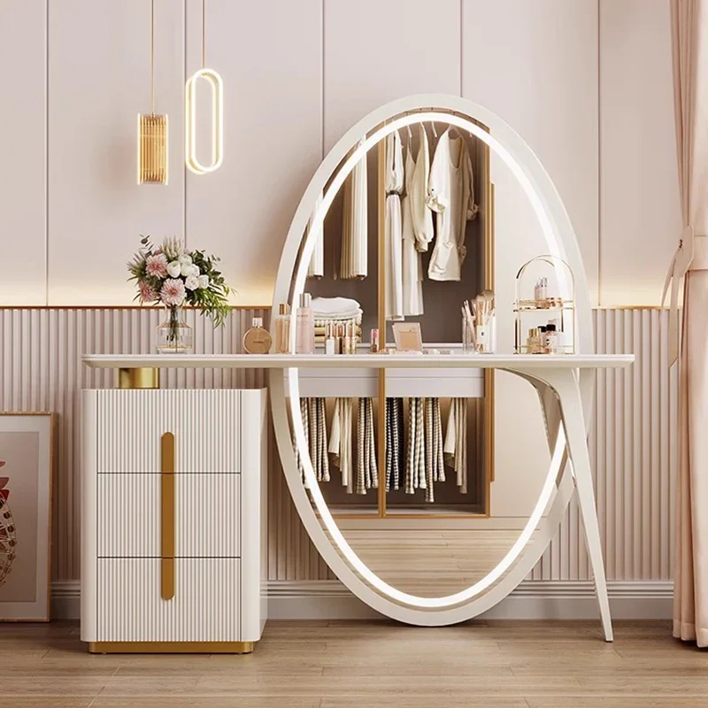 Desk Bedroom Vanity Table Modern Organizer European Storage Dressing Table Corner Mirror Study Vestidores Lounge Suite Furniture
Desk Bedroom Vanity Table Modern Organizer European Storage Dressing Table Corner Mirror Study Vestidores Lounge Suite Furniture