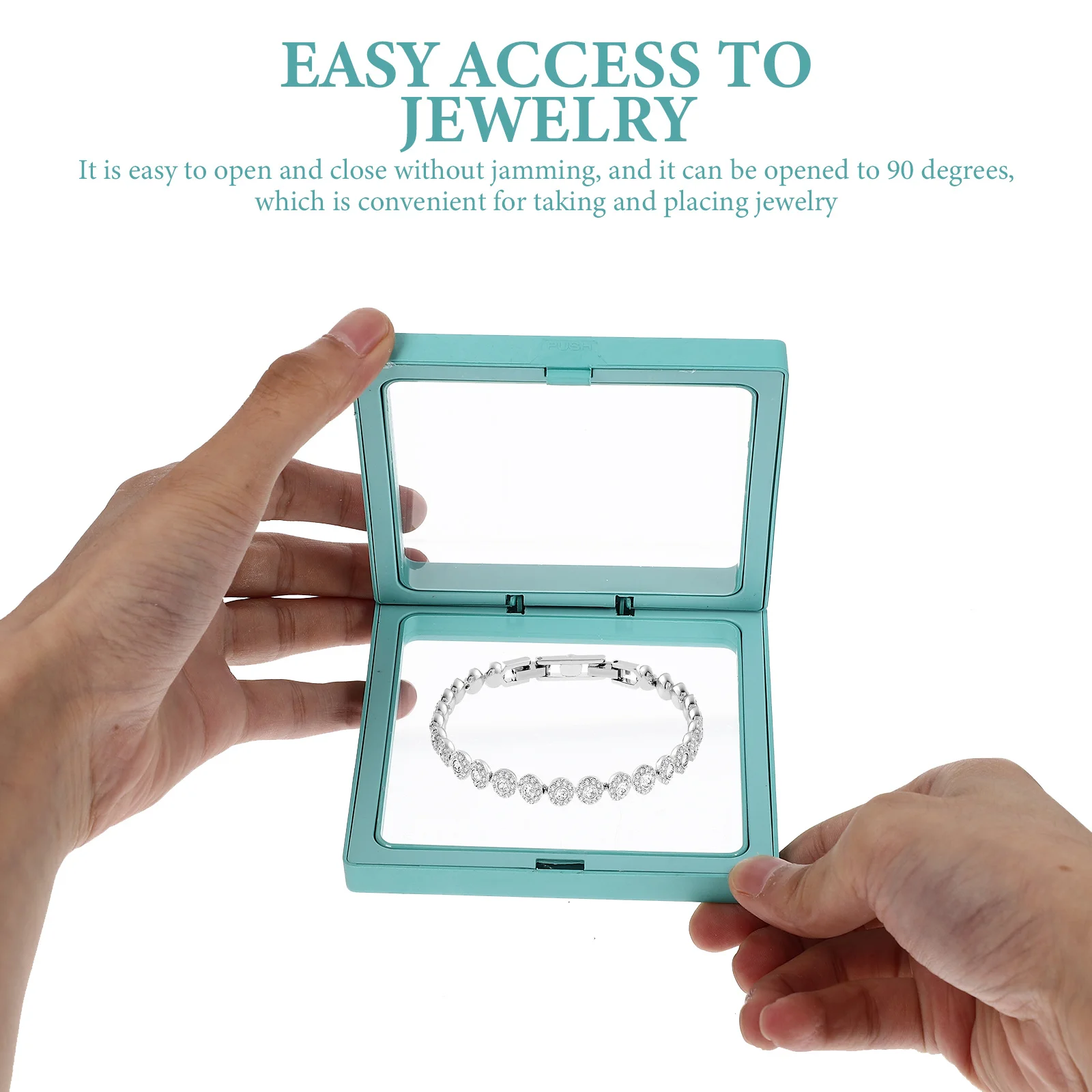Floating Jewelry Display Case Transparent Pe Film Stand Holder For Ring Bracelet Coin Desktop Storage Organizer Transparent
Floating Jewelry Display Case Transparent Pe Film Stand Holder For Ring Bracelet Coin Desktop Storage Organizer Transparent