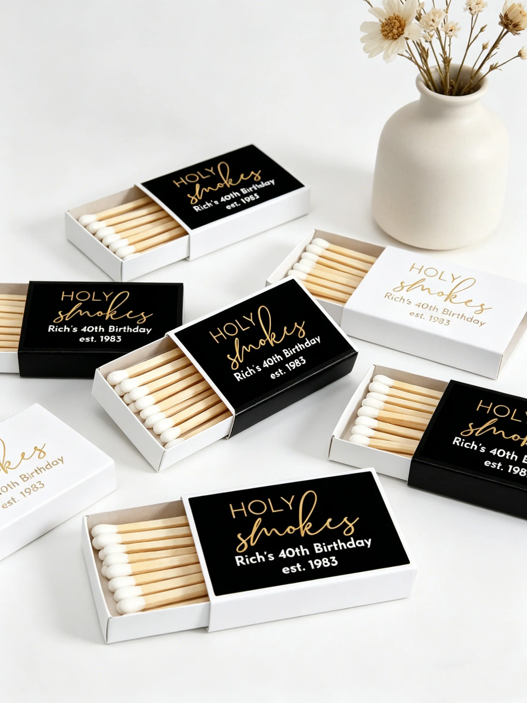Holy Smokes Personalized Matchboxes Bulk Birthday Party Celebration Favors
Holy Smokes Personalized Matchboxes Bulk Birthday Party Celebration Favors