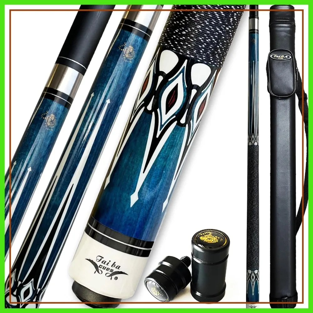 Tai ba cues Pool cue Stick, 13mm Multilayer Leather Tip, 58", Linen Wrap, Hardwood Canadian Maple, 19-21 Oz
Tai ba cues Pool cue Stick, 13mm Multilayer Leather Tip, 58", Linen Wrap, Hardwood Canadian Maple, 19-21 Oz