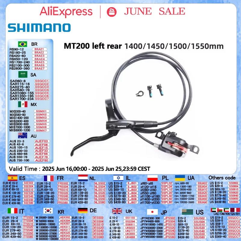 Shimano BR MT200 только односторонний гидравлический дисковый тормоз для горного велосипеда 800 мм 1450 мм велосипедный тормоз
Shimano BR MT200 только односторонний гидравлический дисковый тормоз для горного велосипеда 800 мм 1450 мм велосипедный тормоз