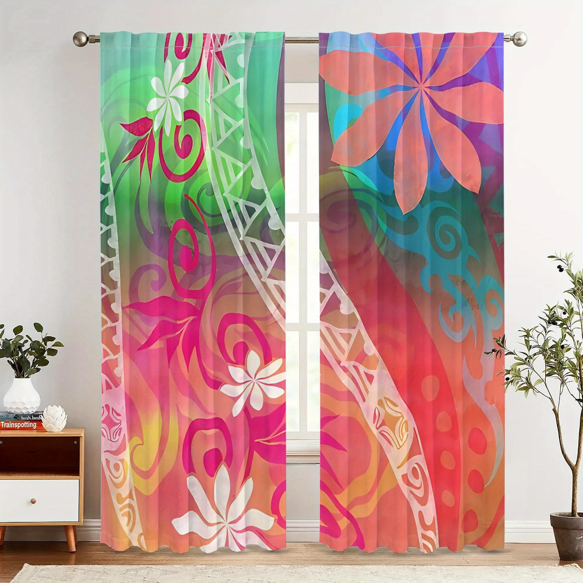 Vibrant Rainbow Floral Abstract Curtains for Home Decoration Boho Tropical Living Room Window Treatment Drapes
Vibrant Rainbow Floral Abstract Curtains for Home Decoration Boho Tropical Living Room Window Treatment Drapes