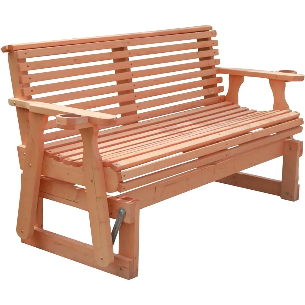 Wooden 5FT Patio Glider Bench, Heavy Duty 800 LBS Outdoor Glider with High Roll Back Pressure Treated and Deep Contoured
Wooden 5FT Patio Glider Bench, Heavy Duty 800 LBS Outdoor Glider with High Roll Back Pressure Treated and Deep Contoured