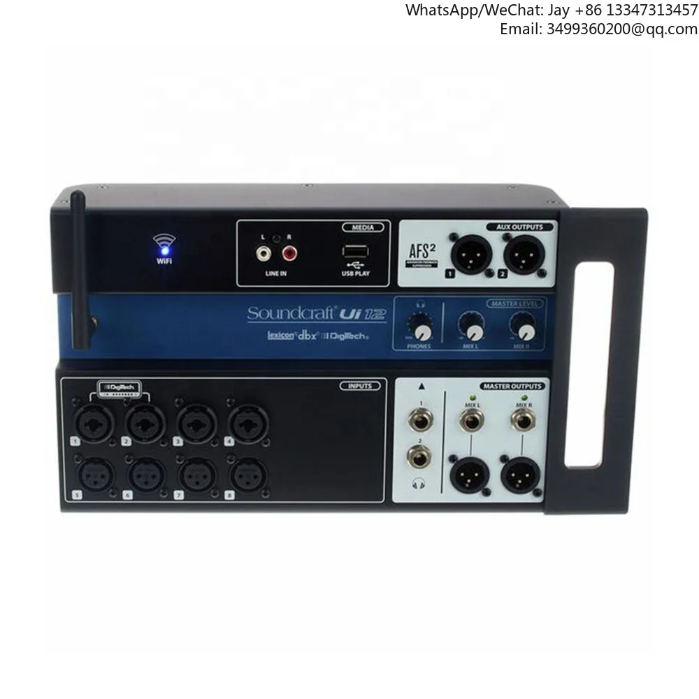 Soundcraft Ui12 12-Channel Remote-Controlled Digital Mixer With Integrated Stagebox & DSP Stage Audio Sound Equipment
Soundcraft Ui12 12-Channel Remote-Controlled Digital Mixer With Integrated Stagebox & DSP Stage Audio Sound Equipment