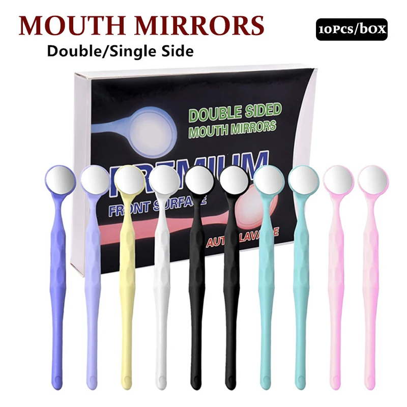 10pcs/box Dental Anti-fog Mouth Mirror Surface Exam Mirrors With Handle Reflectors Autoclavable Teeth Whitening Dentist Tools
10pcs/box Dental Anti-fog Mouth Mirror Surface Exam Mirrors With Handle Reflectors Autoclavable Teeth Whitening Dentist Tools
