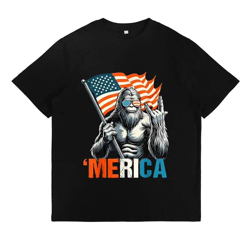 Men's Iconic Bigfoot Figure Holding Flag Graphic Print T-Shirts Short Sleeve Casual Tees Summer Fashion Tops
Men's Iconic Bigfoot Figure Holding Flag Graphic Print T-Shirts Short Sleeve Casual Tees Summer Fashion Tops