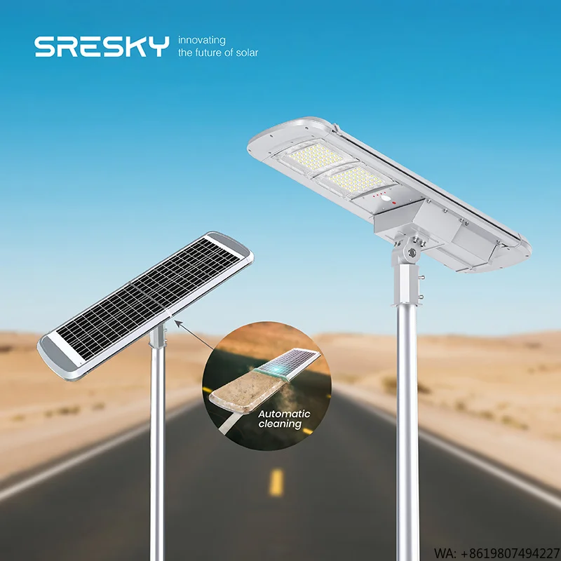 SRESKY Solar Powered Street Lamp Automatic Solar Street Light Cleaning Light Lamp Jalan Solar Panel Street Light
SRESKY Solar Powered Street Lamp Automatic Solar Street Light Cleaning Light Lamp Jalan Solar Panel Street Light