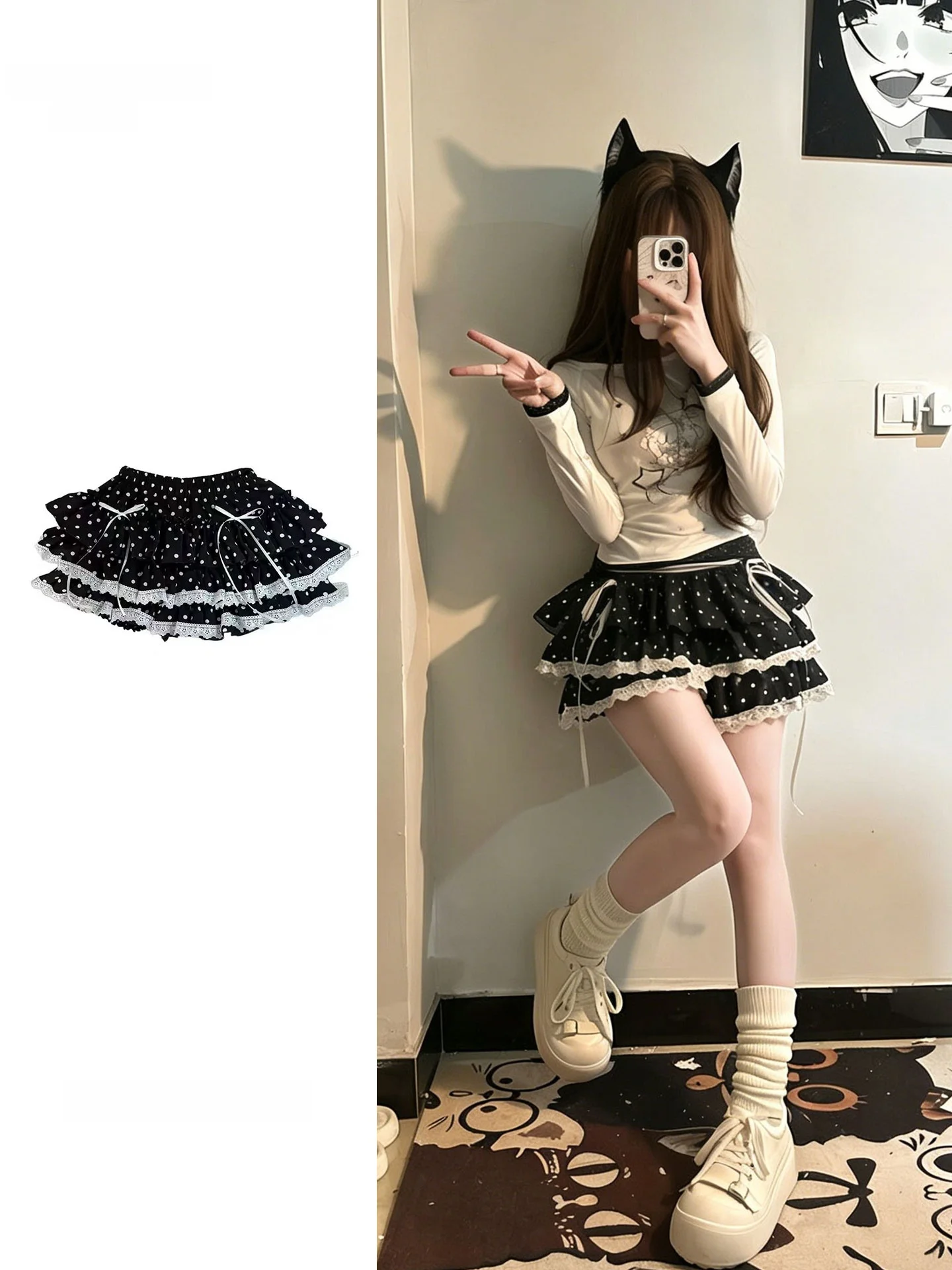Sweet Polka Dot Bow Tie Skirt Women's Summer New Style Ageless Fluffy Cake Short Skirt High Waist Lace Non-Stretch Fabric
Sweet Polka Dot Bow Tie Skirt Women's Summer New Style Ageless Fluffy Cake Short Skirt High Waist Lace Non-Stretch Fabric