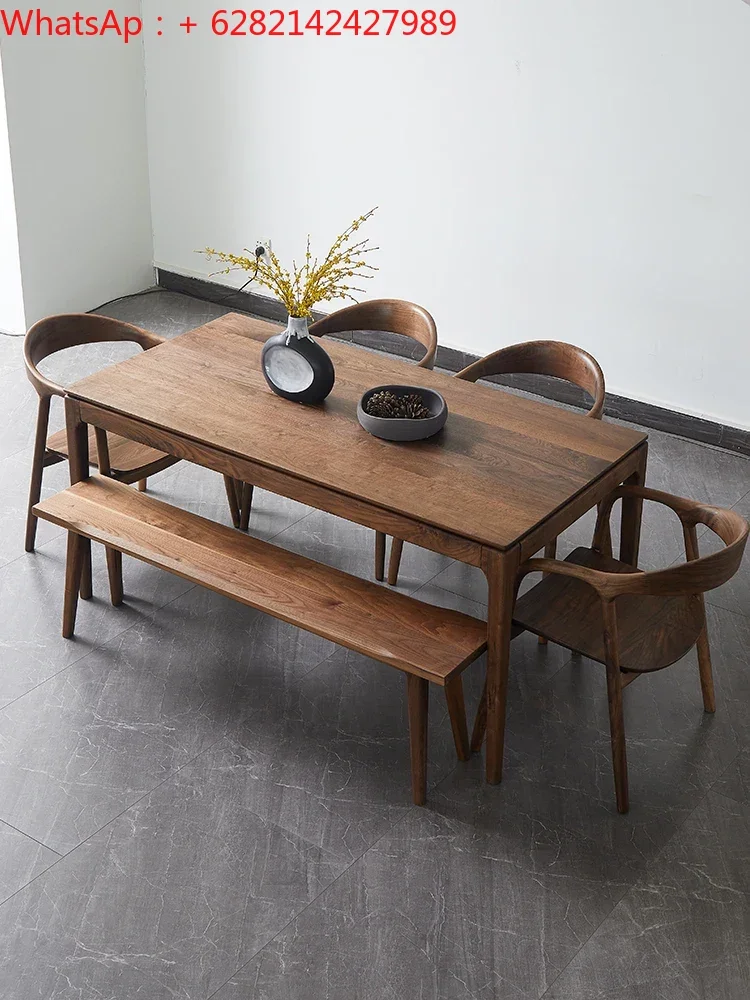 Североамериканский черный стол из ореха прямоугольный бытовой скандинавский стол чайный стол стул комбинация
Североамериканский черный стол из ореха прямоугольный бытовой скандинавский стол чайный стол стул комбинация