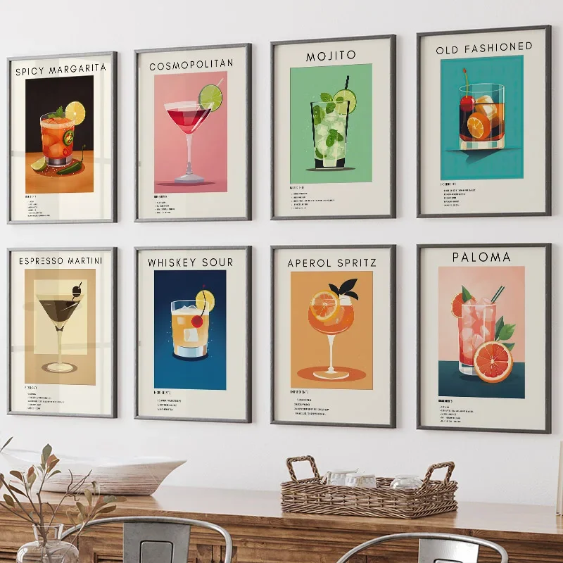 Colorful Cocktail Pamola Mojito Negroni Wall Art Canvas Painting Nordic Posters Prints Abstract Pictures For Living Room Decor
Colorful Cocktail Pamola Mojito Negroni Wall Art Canvas Painting Nordic Posters Prints Abstract Pictures For Living Room Decor
