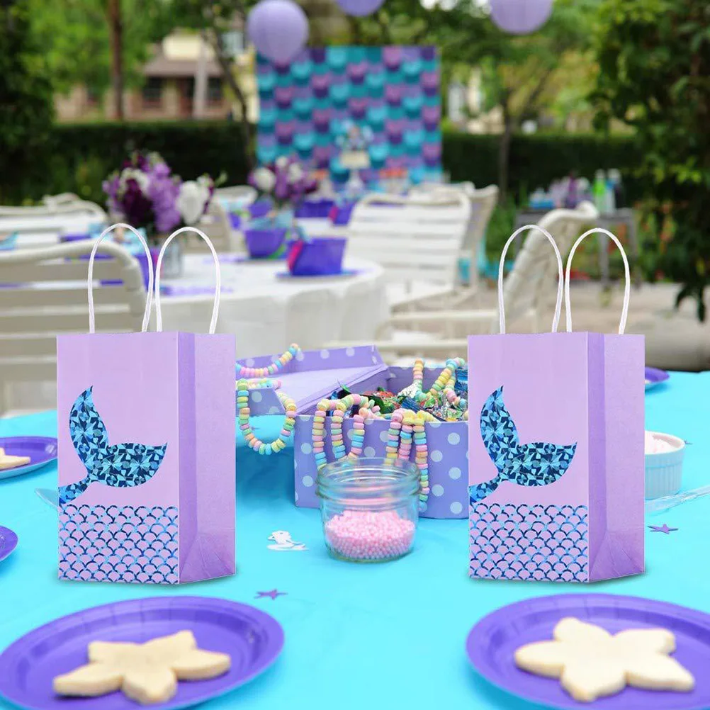 10pcs Gift Bags Mermaid Theme Candy Paper Boxes Birthday Goodie Girls Handle Square Bottom Colorful Shopping Bags
10pcs Gift Bags Mermaid Theme Candy Paper Boxes Birthday Goodie Girls Handle Square Bottom Colorful Shopping Bags