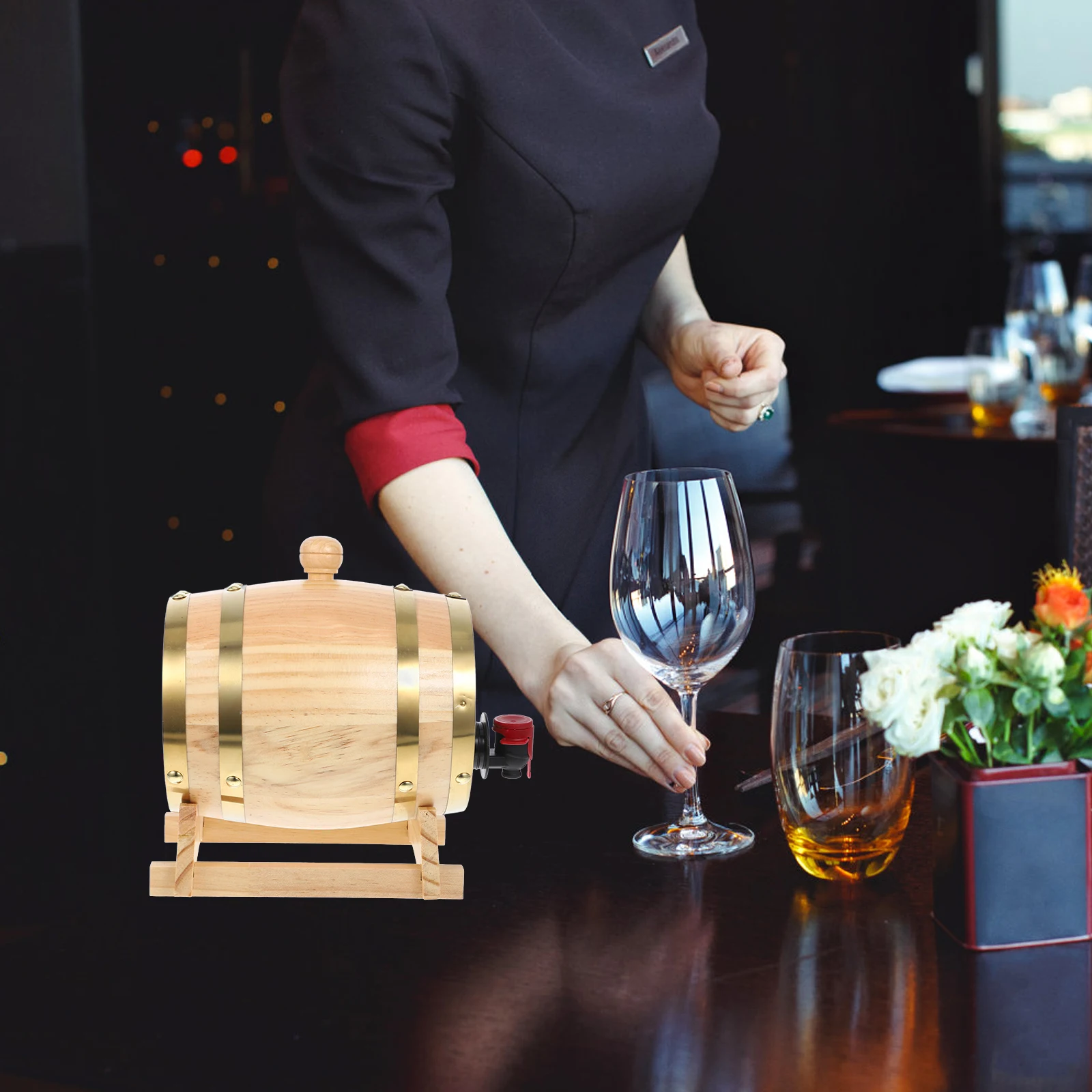 Pine Wood Barrel 0.8L Natural for Red Beer Liquor Whiskey Aging Storing Dispensing Decor with Stand Faucet
Pine Wood Barrel 0.8L Natural for Red Beer Liquor Whiskey Aging Storing Dispensing Decor with Stand Faucet