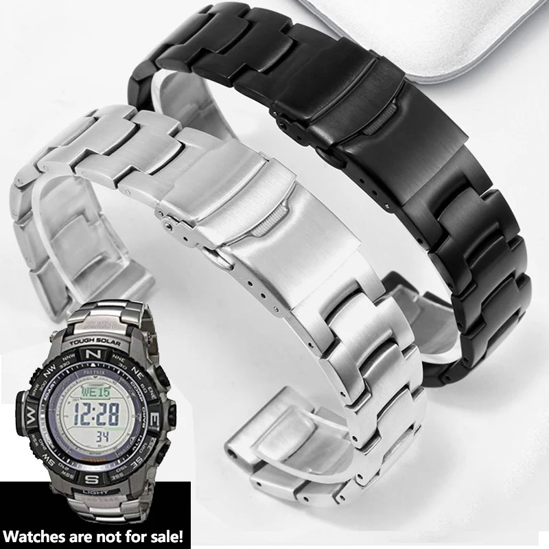 18 мм выпуклый мужской браслет с металлическим ремешком для Casio PROTREK серии PRG260/270/550 PRW3500/2500/5100 ремешок для часов из нержавеющей стали
18 мм выпуклый мужской браслет с металлическим ремешком для Casio PROTREK серии PRG260/270/550 PRW3500/2500/5100 ремешок для часов из нержавеющей стали