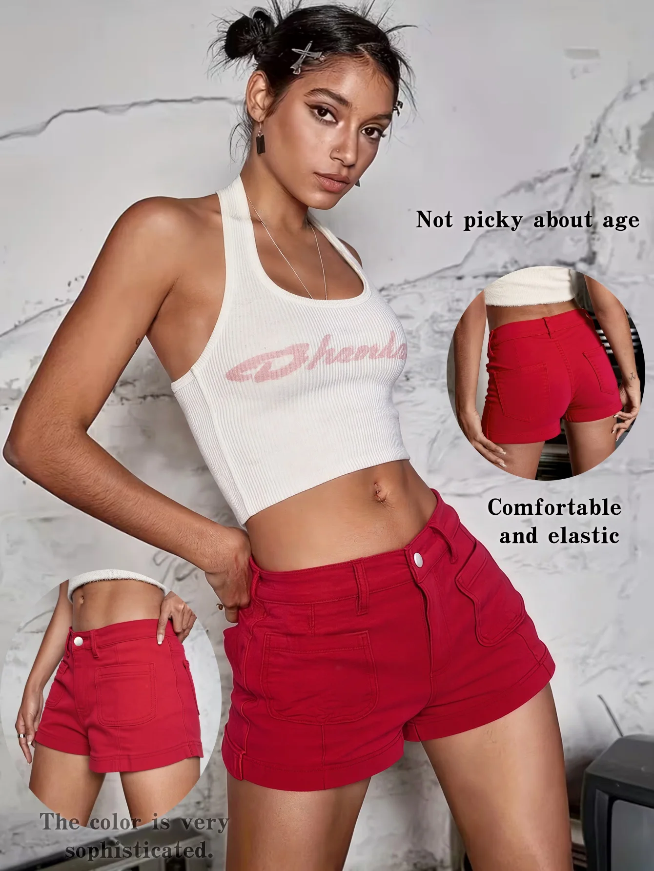 Women High Waist Stretch Imitation Denim Shorts Skinny Package Hip Casual Shorts
Women High Waist Stretch Imitation Denim Shorts Skinny Package Hip Casual Shorts
