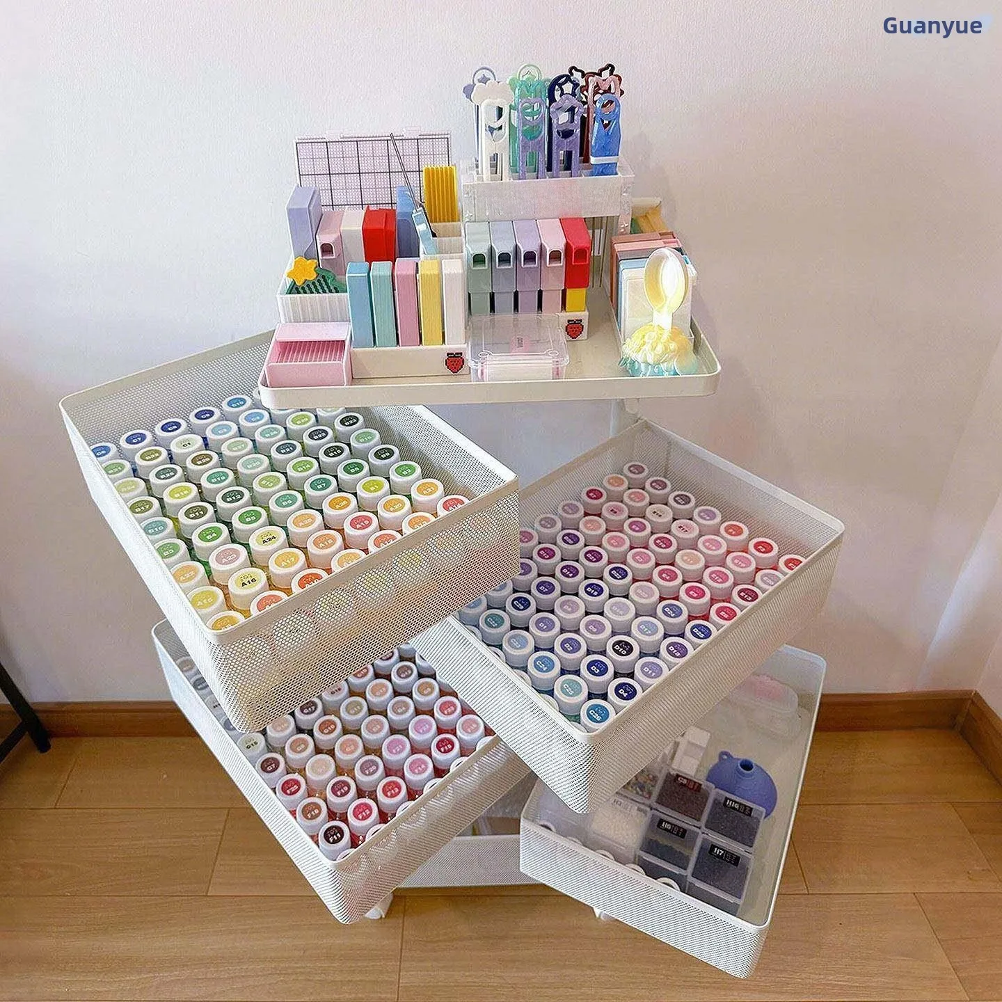 Rotatable Multi-layer Bean Blocks Display Stand Toy Storage Cart with Wheels Free-standing Simple Style Bedroom Organizer
Rotatable Multi-layer Bean Blocks Display Stand Toy Storage Cart with Wheels Free-standing Simple Style Bedroom Organizer