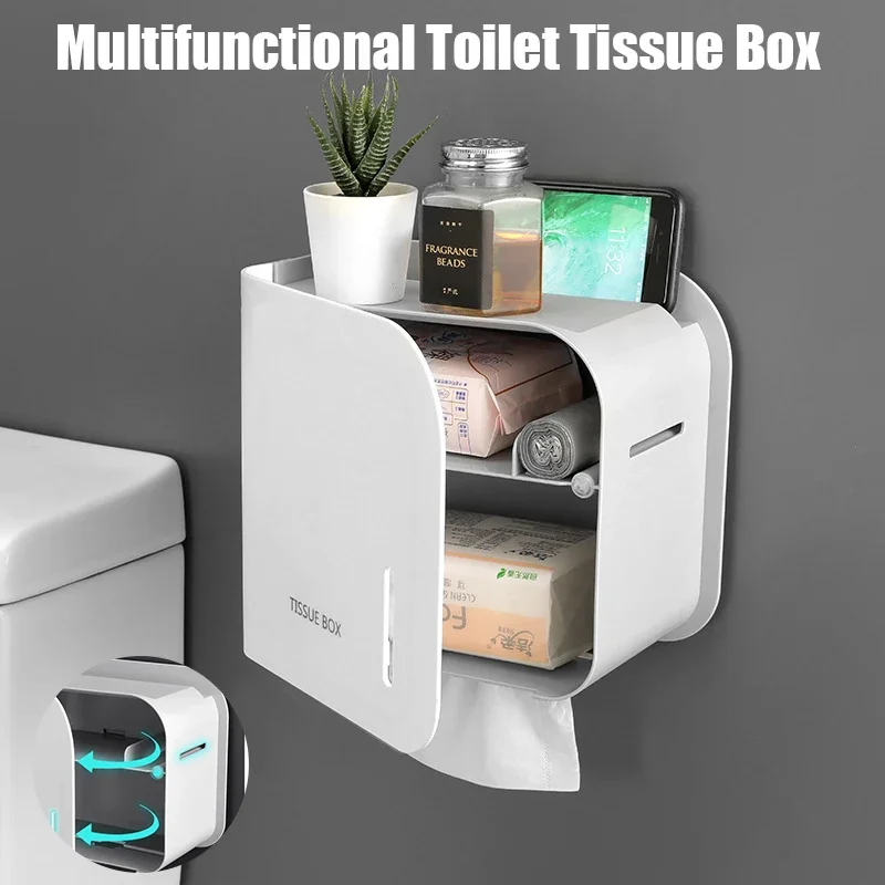 Multifunctional Toilet Tissue Box Waterproof Household Double Layer Roll Paper Sanitary Napkin Creative Bathroom Accessory
Multifunctional Toilet Tissue Box Waterproof Household Double Layer Roll Paper Sanitary Napkin Creative Bathroom Accessory