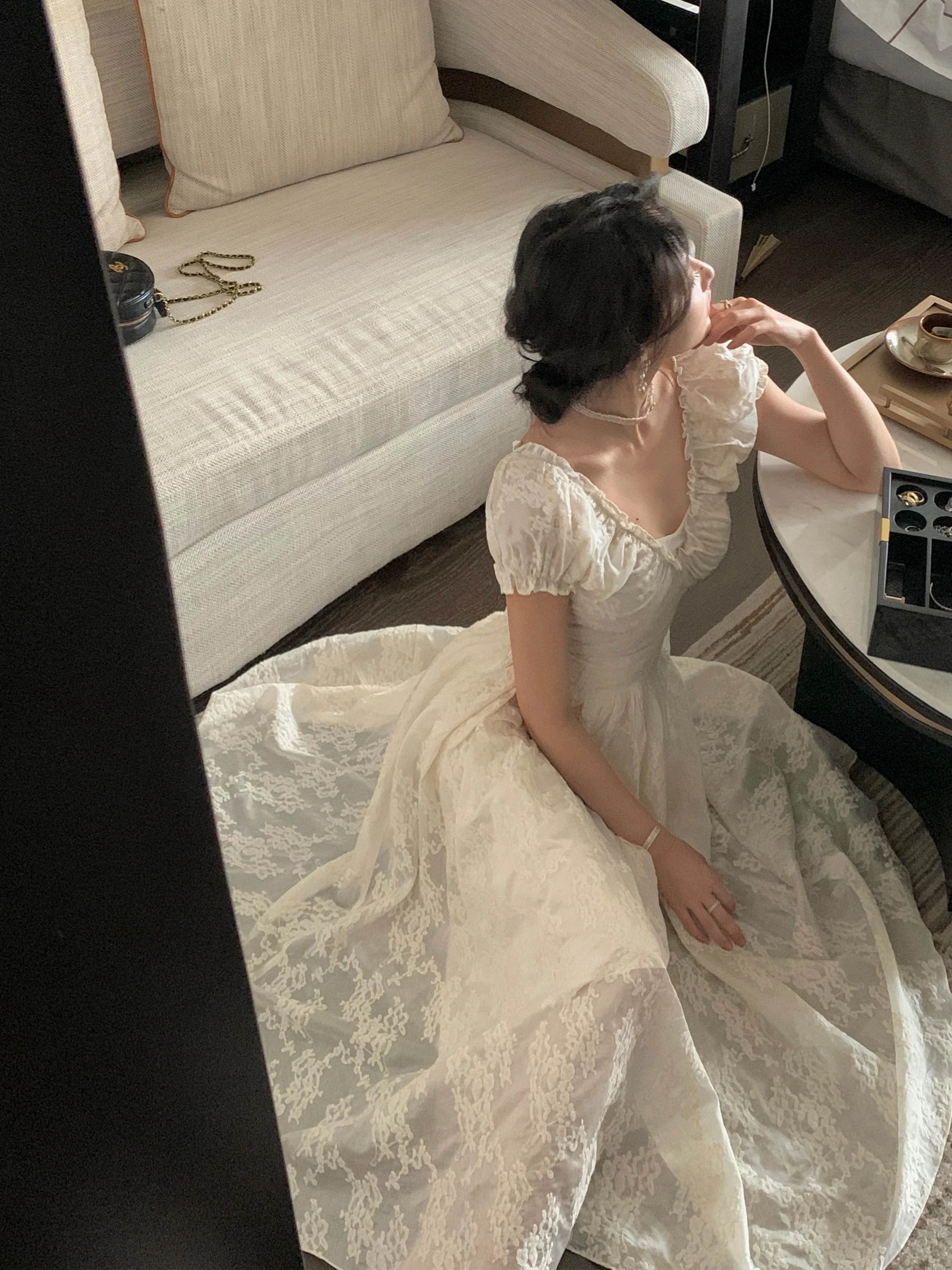 Ele V-Ne Embroidered Me Dr Women's High Waist Design Spring Summer New Sle Fairy Skirt Long Dr Floral Pattern
Ele V-Ne Embroidered Me Dr Women's High Waist Design Spring Summer New Sle Fairy Skirt Long Dr Floral Pattern