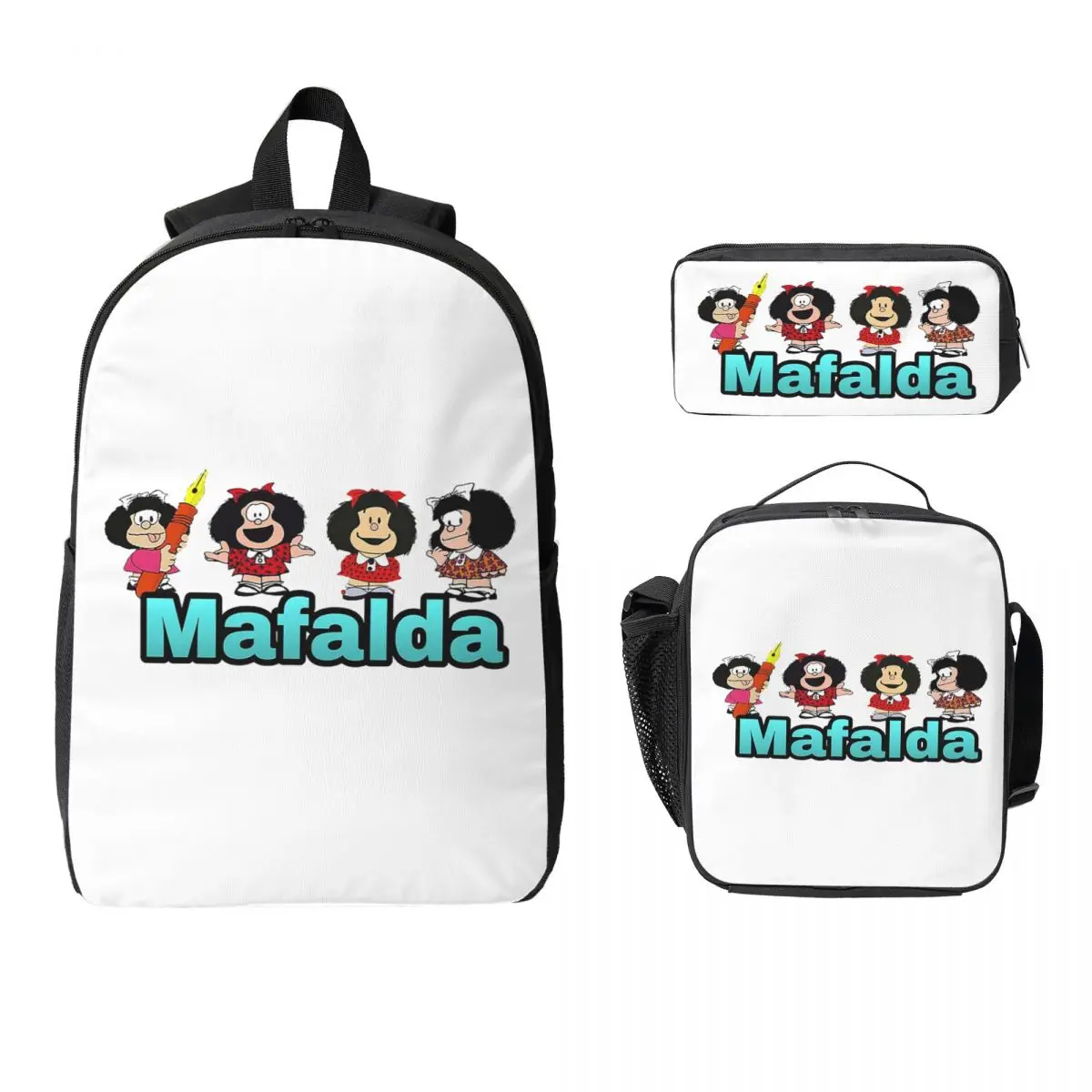 Mafalda аниме клетчатый рюкзак студенческий рюкзак для мальчиков и девочек школьная сумка компьютерные сумки на плечо 3 шт. изолированная сумка для обеда пенал
Mafalda аниме клетчатый рюкзак студенческий рюкзак для мальчиков и девочек школьная сумка компьютерные сумки на плечо 3 шт. изолированная сумка для обеда пенал